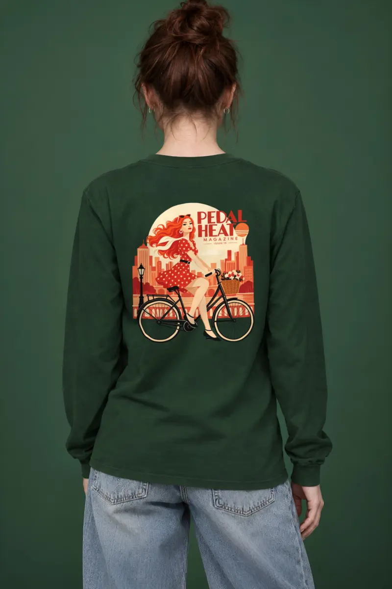 "Flower Basket Cyclist" Unisex Longsleeve T-shirt