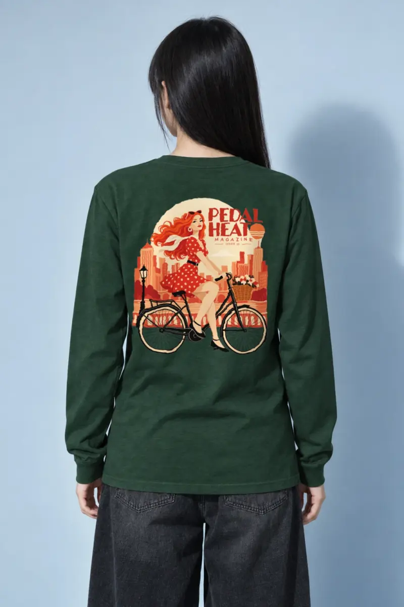 "Flower Basket Cyclist" Unisex Longsleeve T-shirt