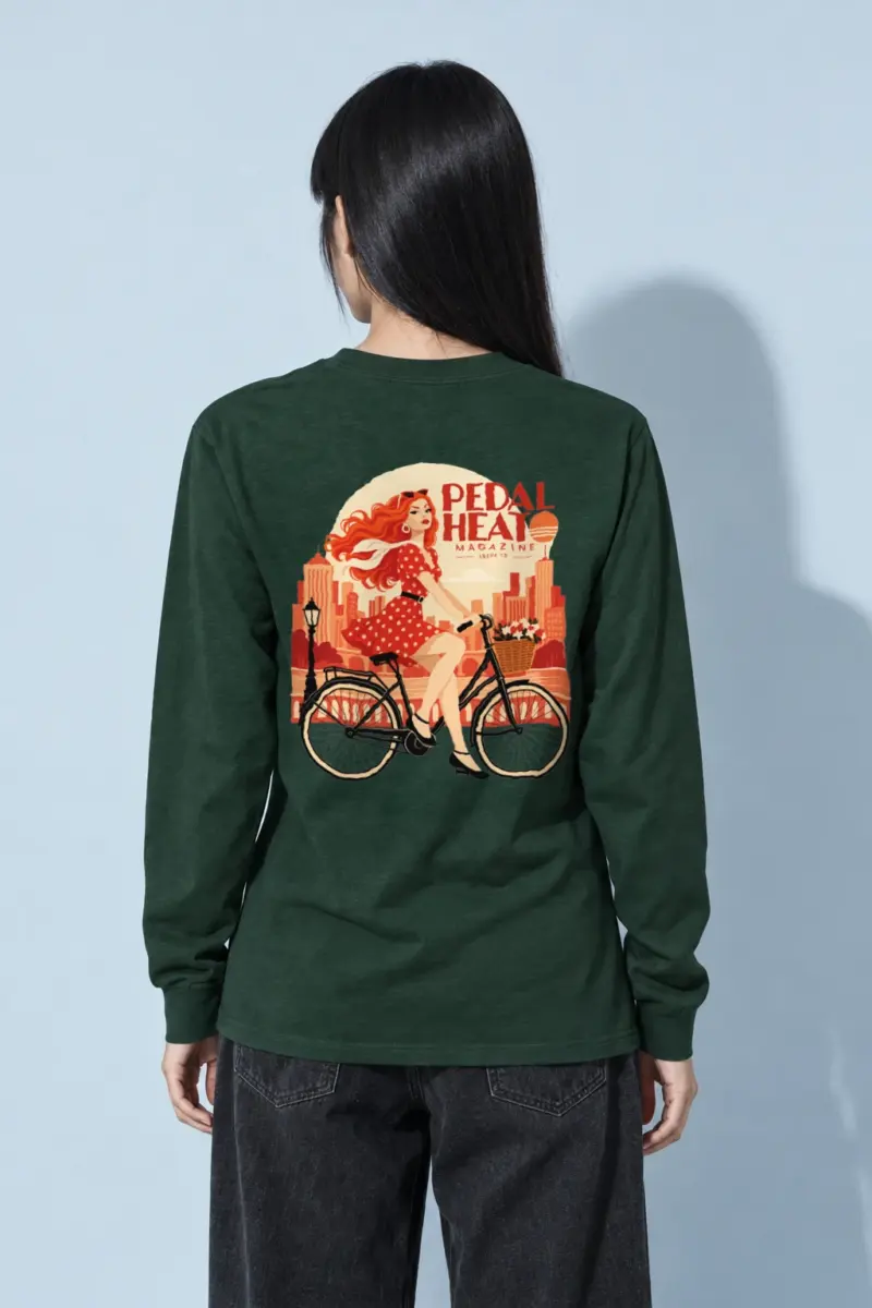 "Flower Basket Cyclist" Unisex Longsleeve T-shirt