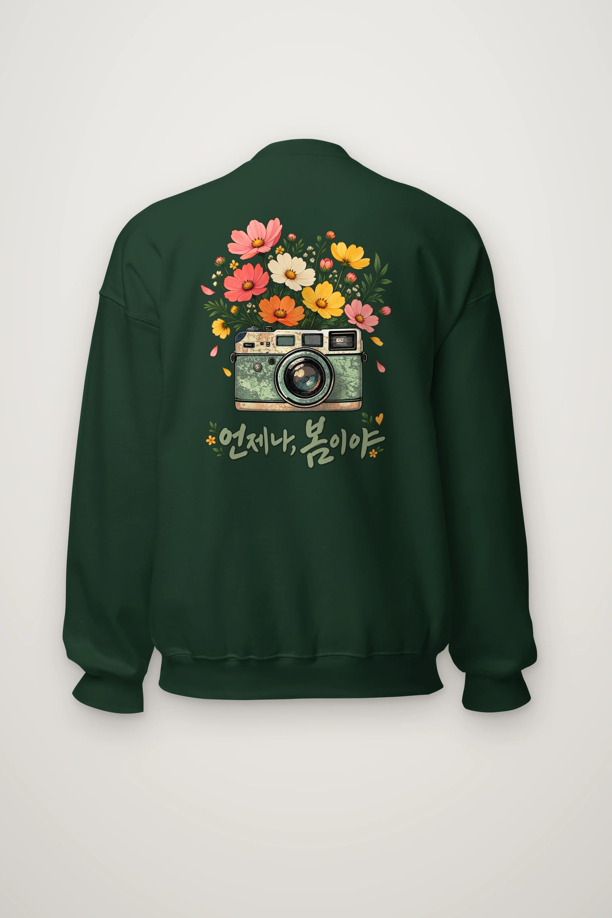 "Flower-Filled Camera" Heavy Blend Unisex Crewneck Sweatshirt