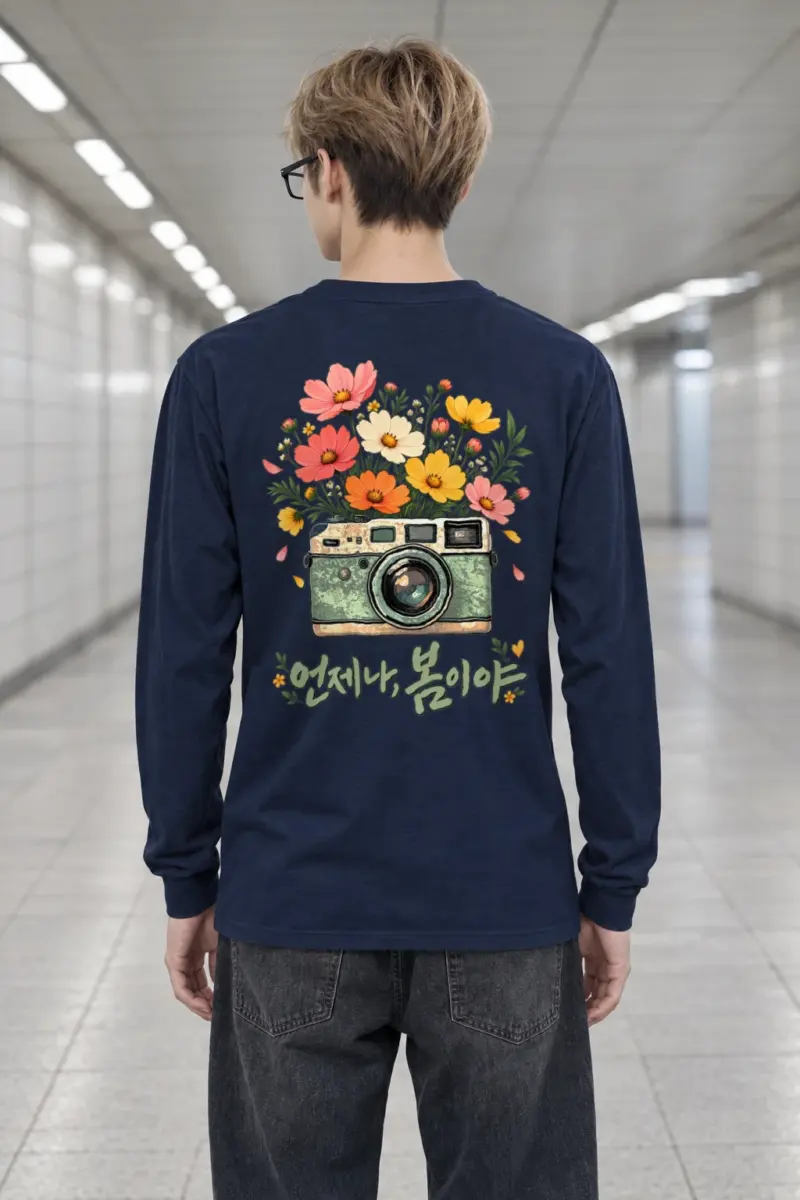 "Flower-Filled Camera" Unisex Longsleeve T-shirt