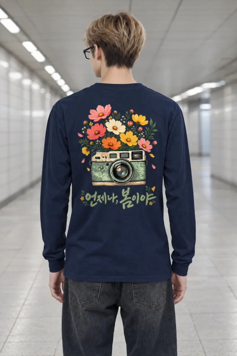 "Flower-Filled Camera" Unisex Longsleeve T-shirt