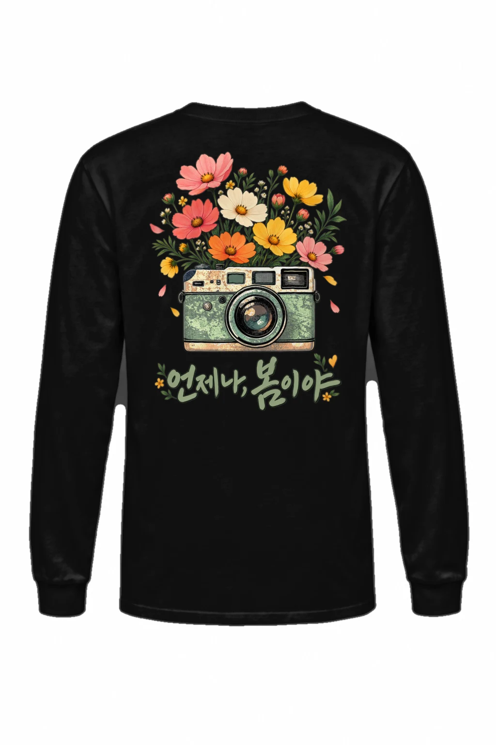 "Flower-Filled Camera" Unisex Longsleeve T-shirt | Gildan 2400