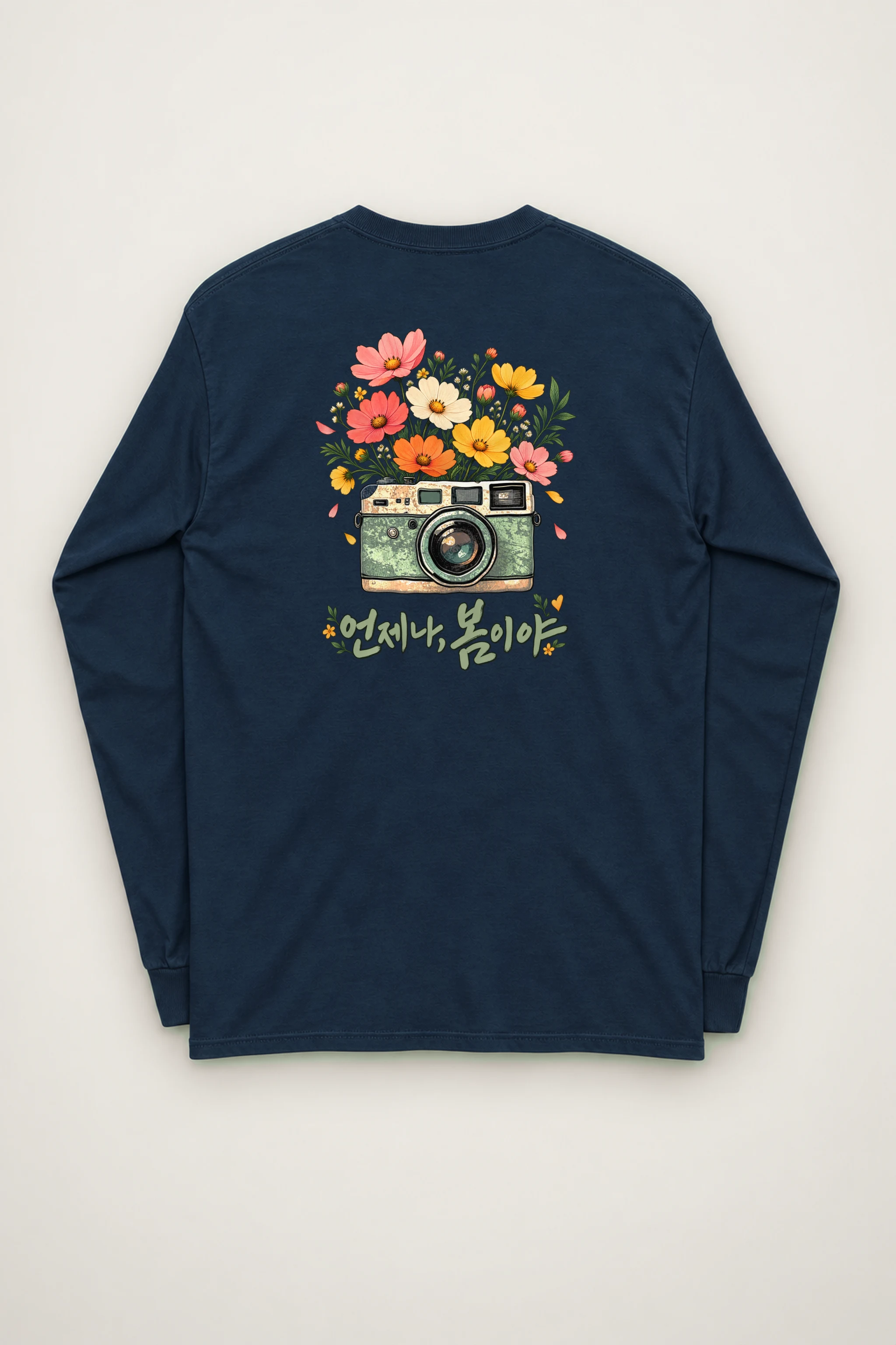 "Flower-Filled Camera" Unisex Longsleeve T-shirt