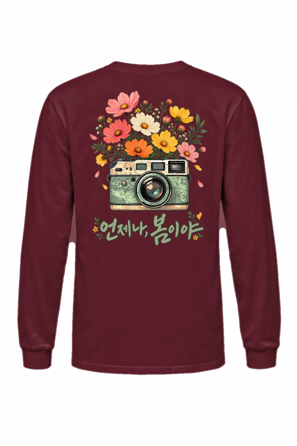 "Flower-Filled Camera" Unisex Longsleeve T-shirt | Gildan 2400