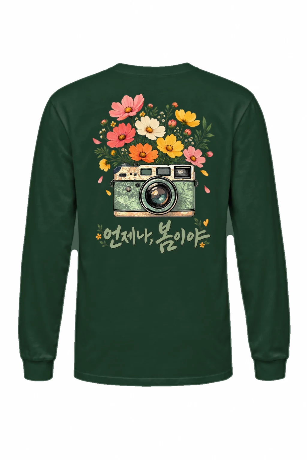 "Flower-Filled Camera" Unisex Longsleeve T-shirt | Gildan 2400