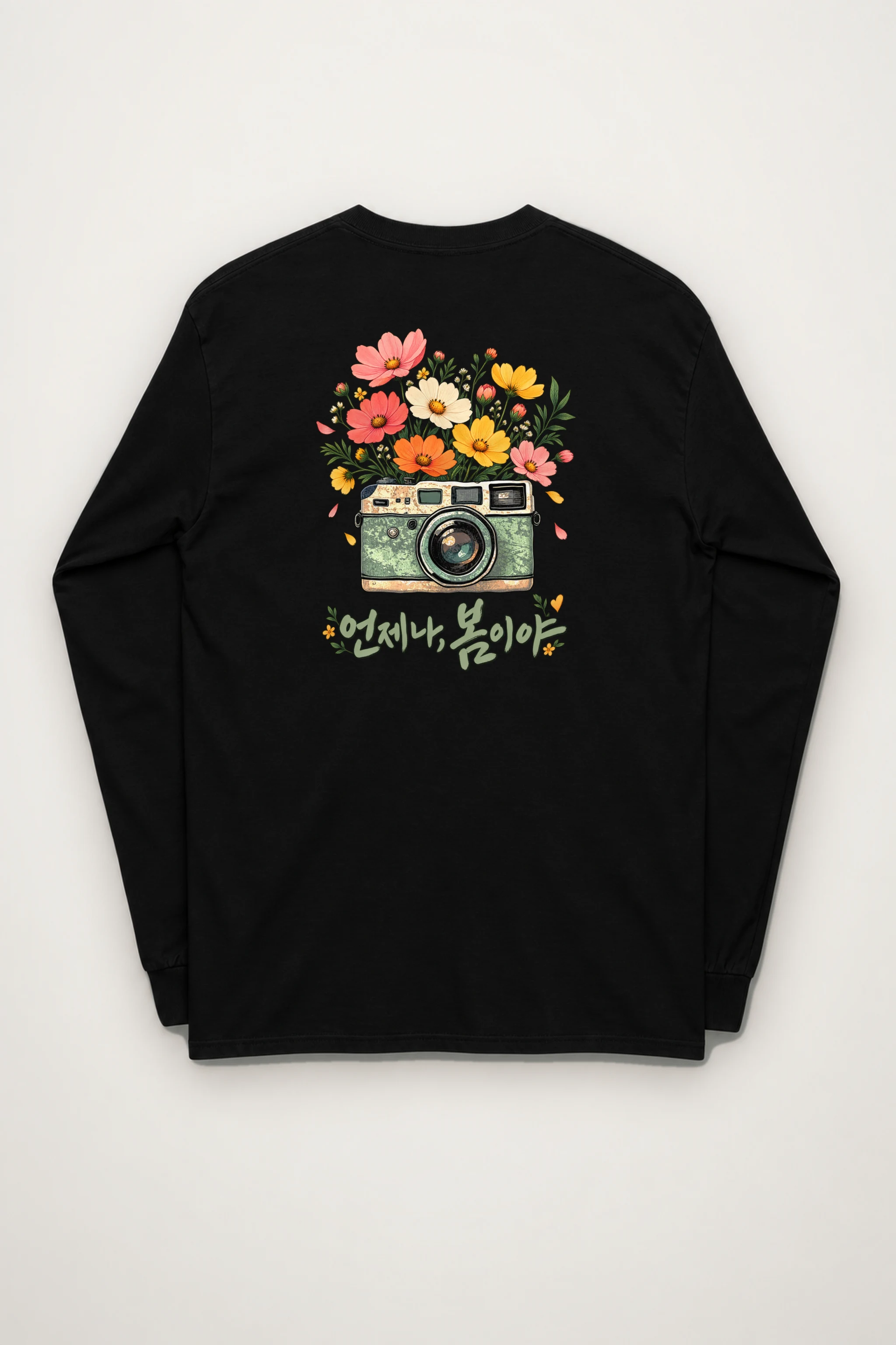 "Flower-Filled Camera" Unisex Longsleeve T-shirt