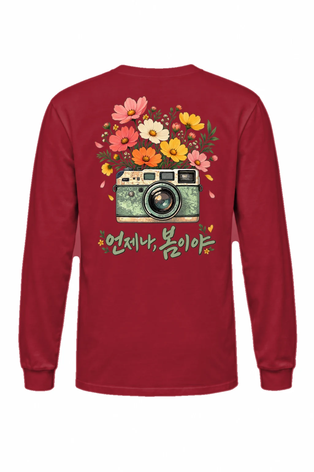 "Flower-Filled Camera" Unisex Longsleeve T-shirt | Gildan 2400