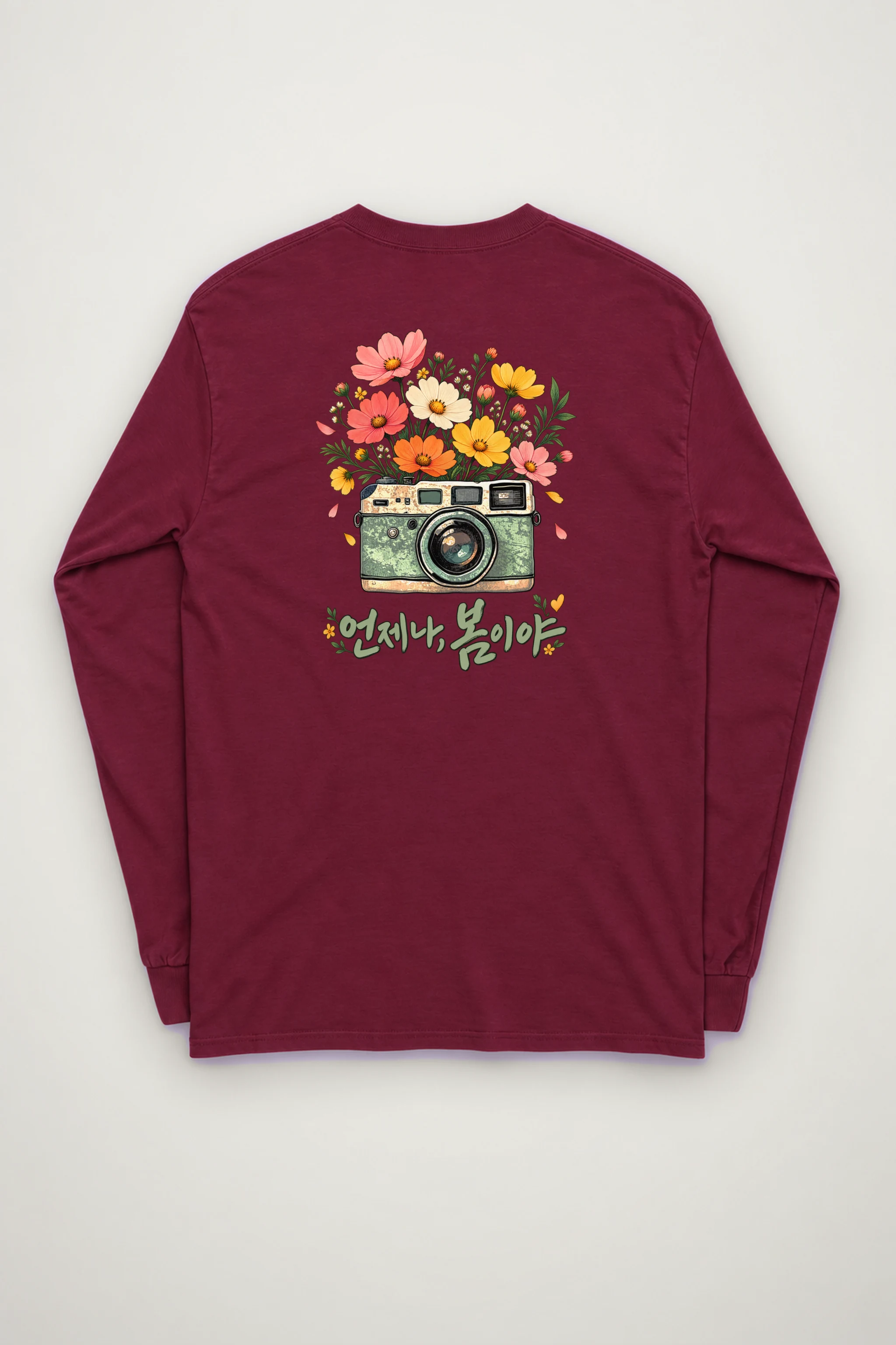 "Flower-Filled Camera" Unisex Longsleeve T-shirt