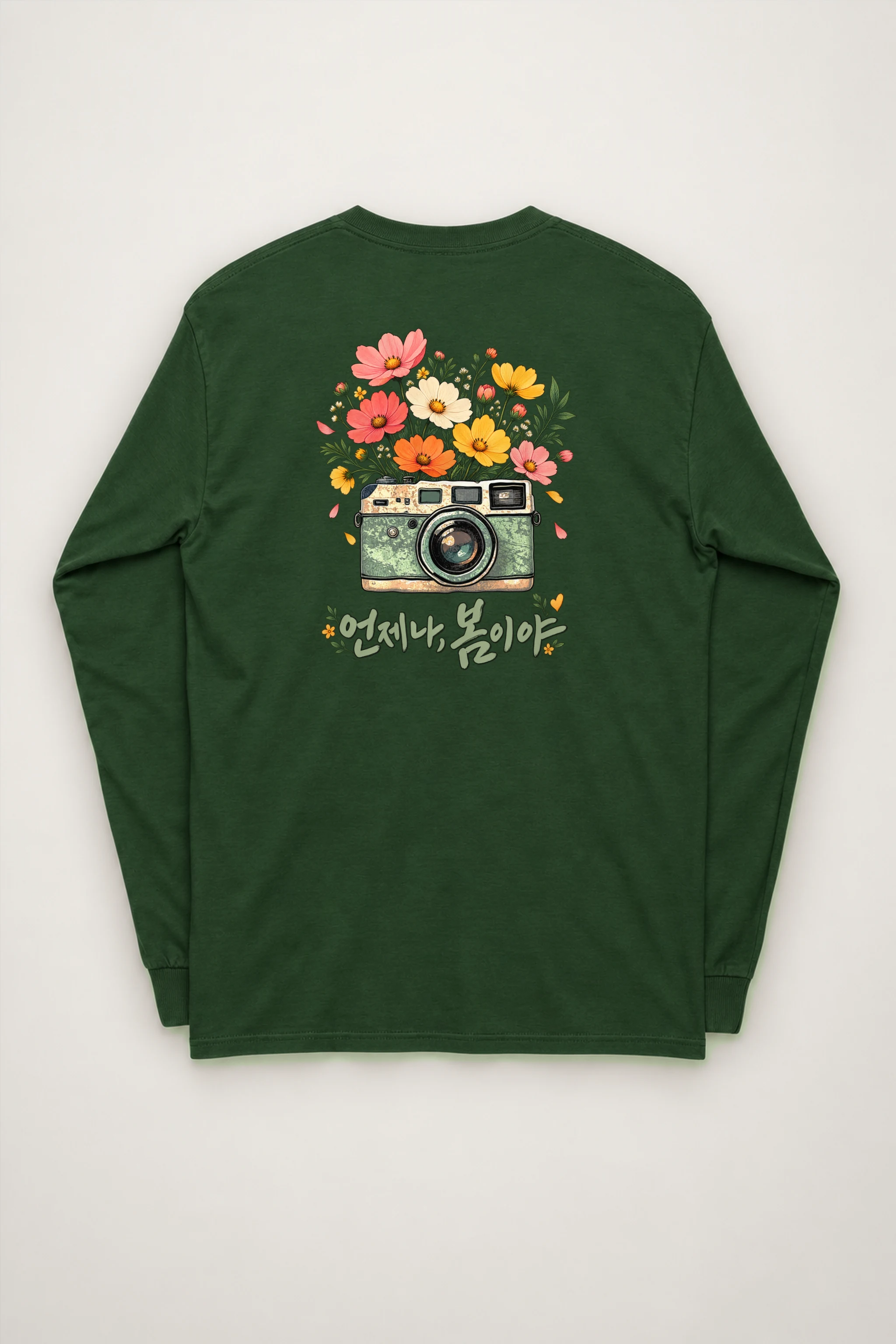 "Flower-Filled Camera" Unisex Longsleeve T-shirt
