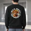 "Flower Hat Highland Calf" Heavy Blend Unisex Crewneck Sweatshirt