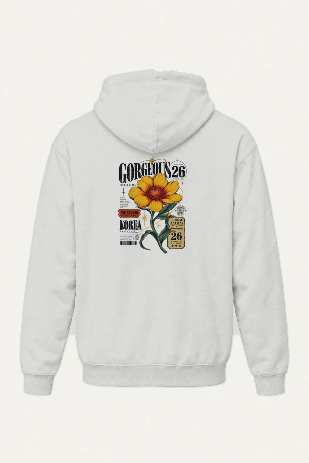 "Flower Index" Heavy Blend Unisex Pullover Hoodie | Gildan 18500