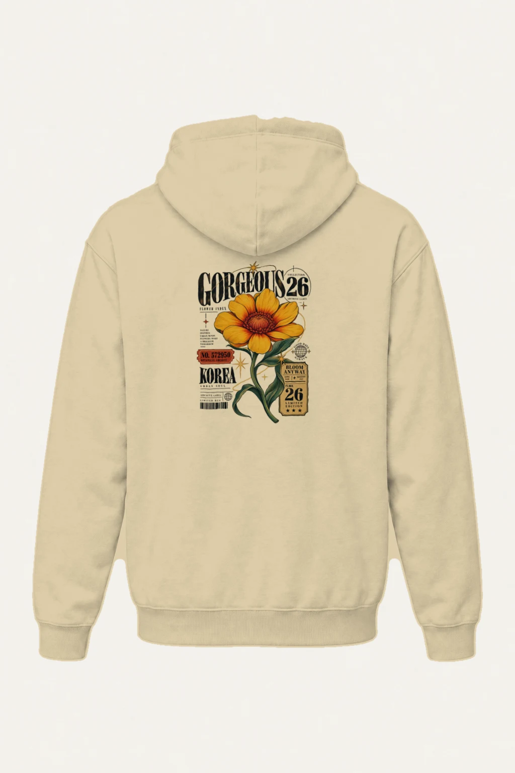 "Flower Index" Heavy Blend Unisex Pullover Hoodie | Gildan 18500