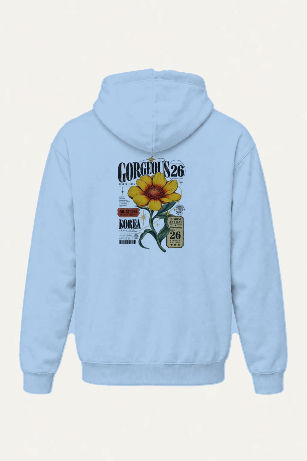 "Flower Index" Heavy Blend Unisex Pullover Hoodie | Gildan 18500