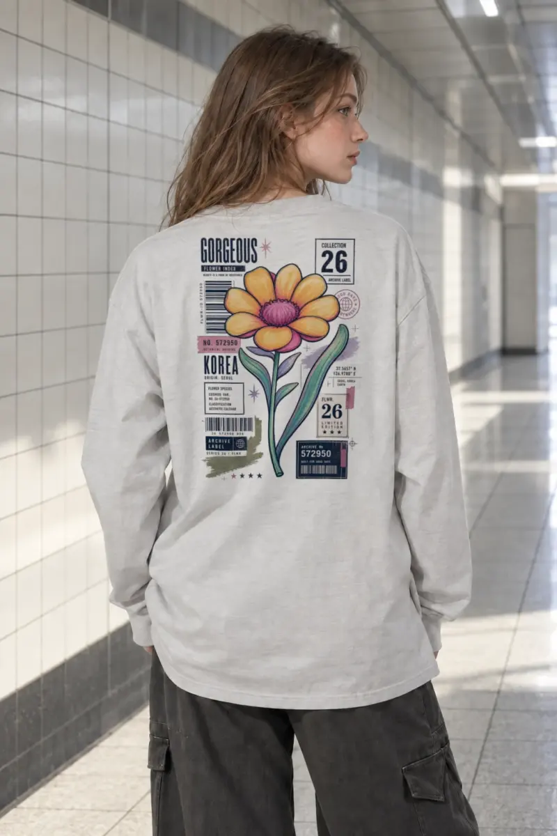 "Flower Index" Unisex Longsleeve T-shirt | Gildan 2400