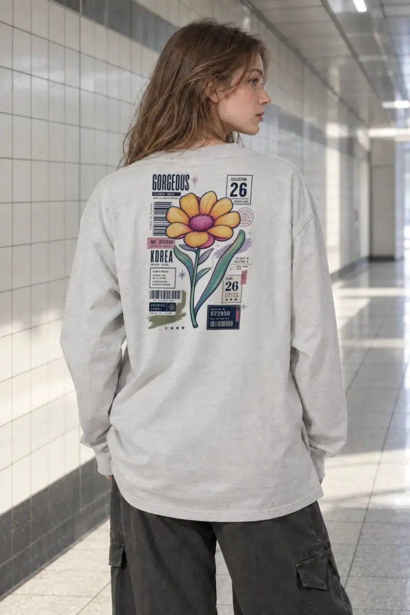 "Flower Index" Unisex Longsleeve T-shirt | Gildan 2400