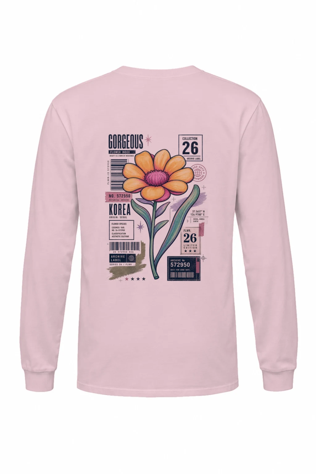 "Flower Index" Unisex Longsleeve T-shirt | Gildan 2400