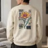 "Flower Index" Unisex Sponge Fleece Crewneck Sweatshirt | Bella + Canvas 3901