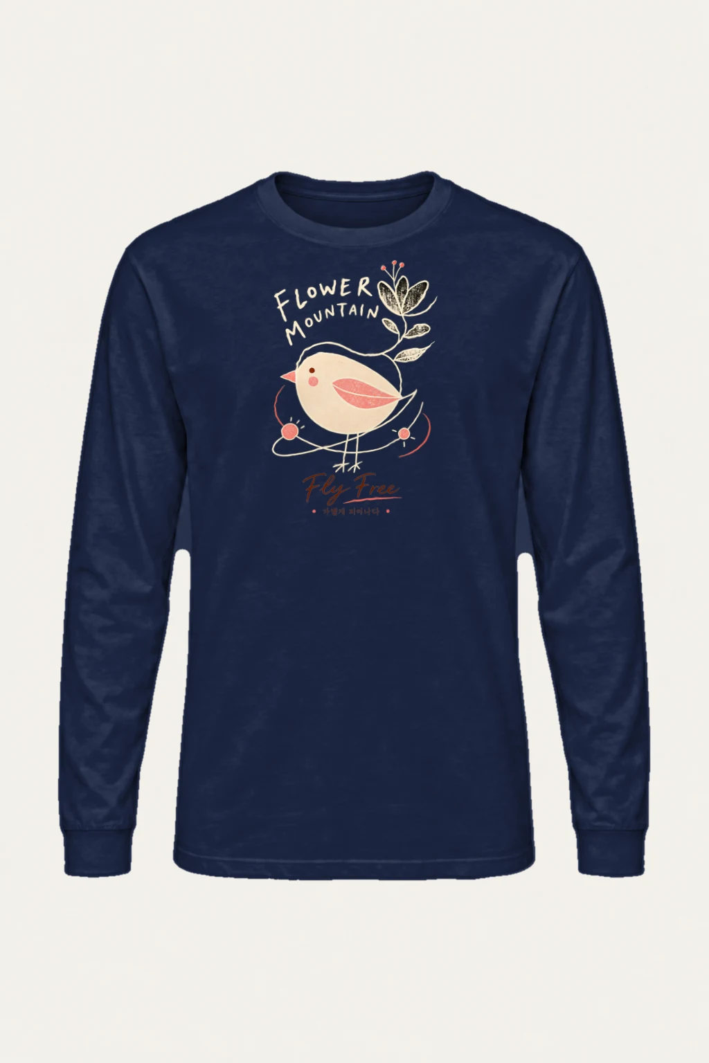 "Flower Mountain Fly Free" Unisex Longsleeve T-shirt | Gildan 2400