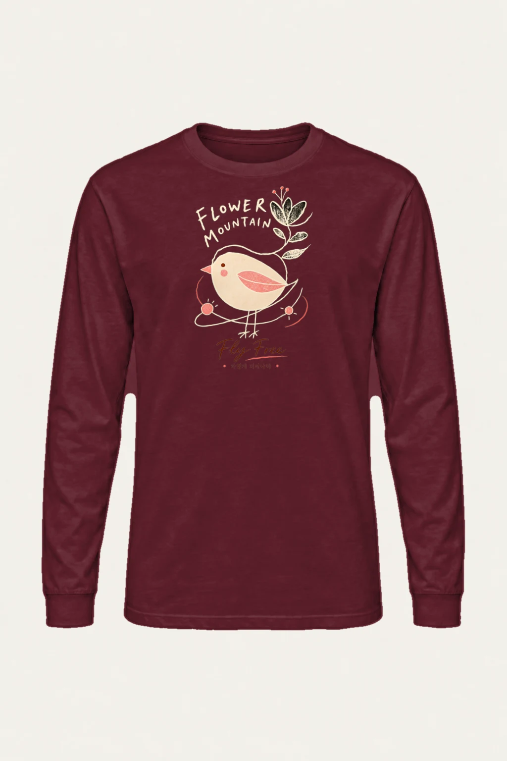 "Flower Mountain Fly Free" Unisex Longsleeve T-shirt | Gildan 2400
