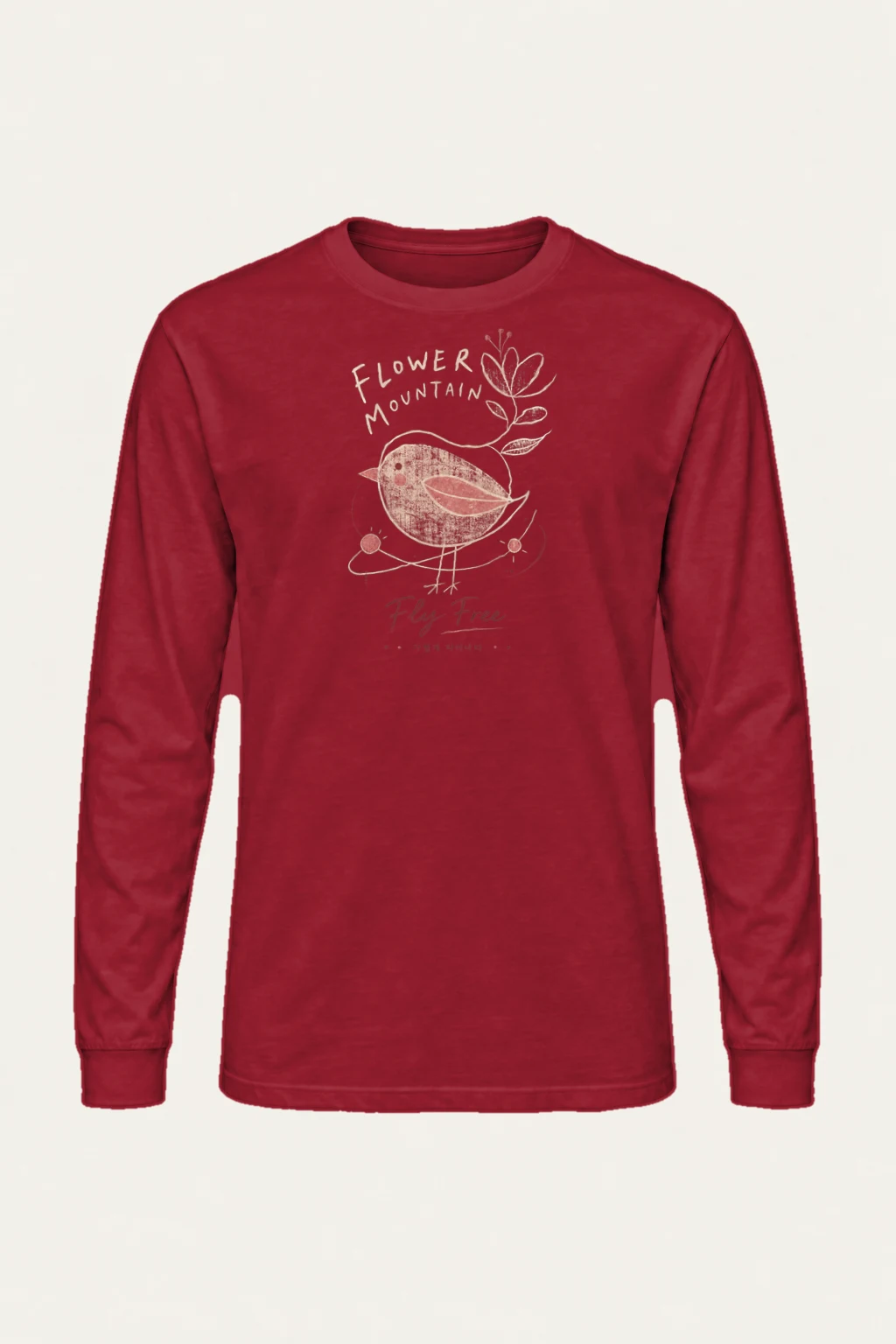 "Flower Mountain Fly Free" Unisex Longsleeve T-shirt | Gildan 2400