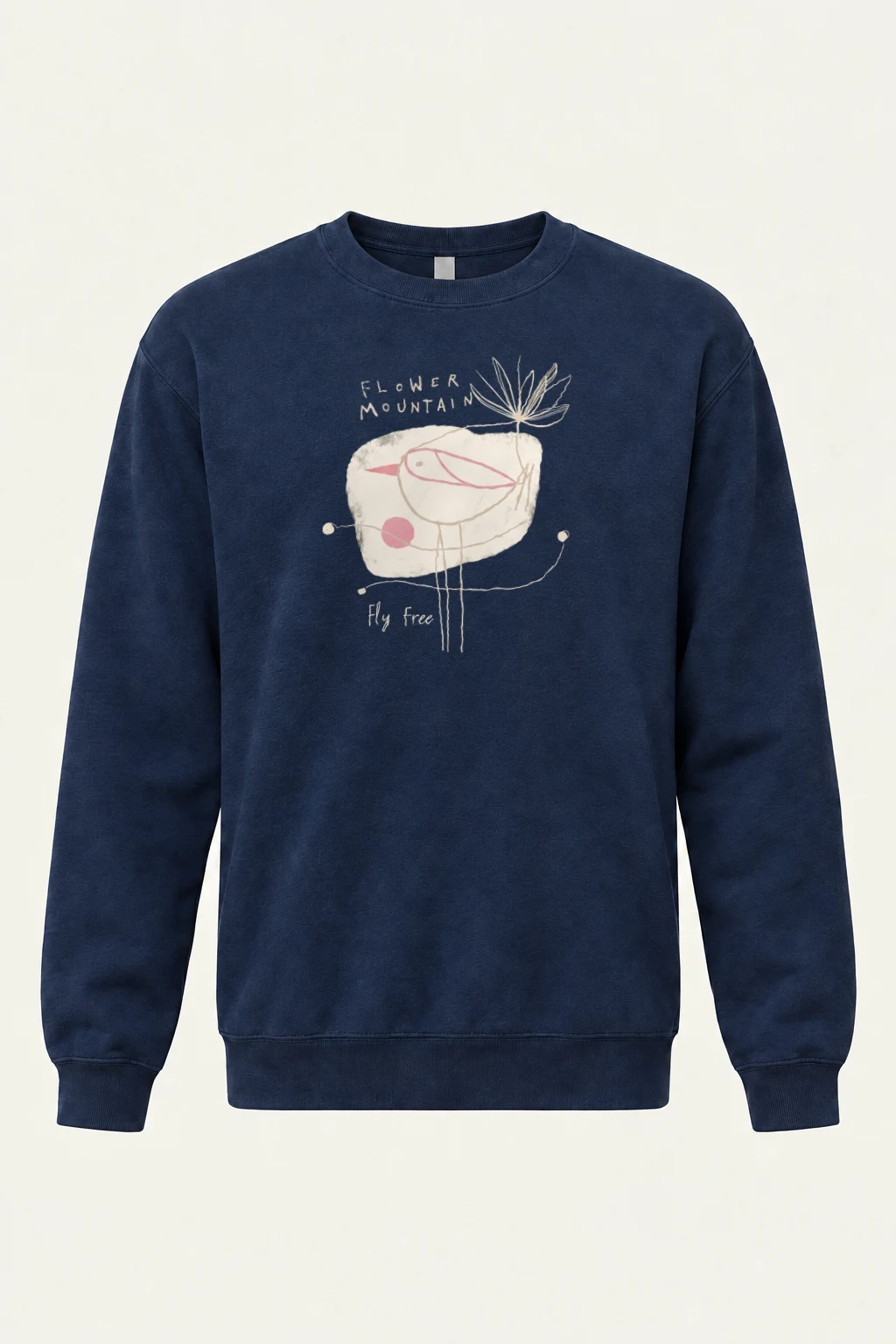 "Flower Mountain" Heavy Blend Unisex Crewneck Sweatshirt | Gildan 18000