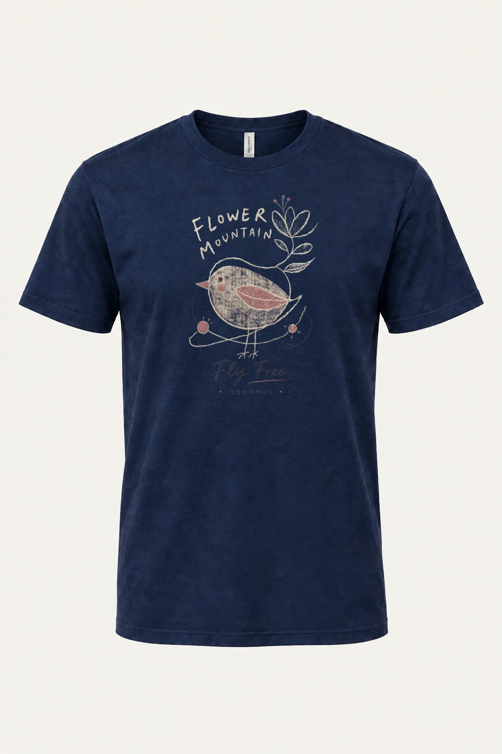 "Flower Mountain" Heavyweight Unisex Crewneck T-shirt | Gildan 5000