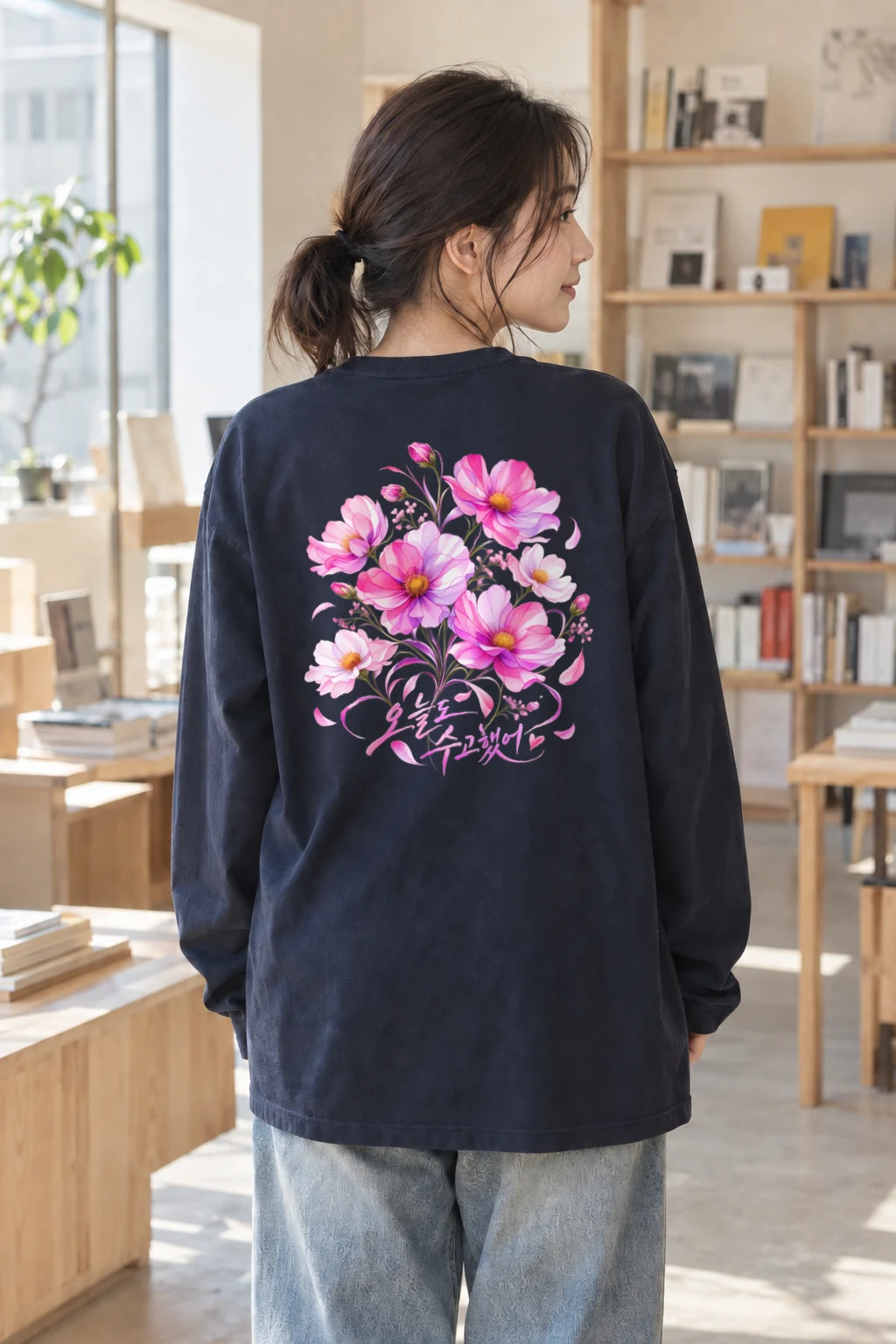 "Flower Path" Unisex Longsleeve T-shirt | Gildan 2400