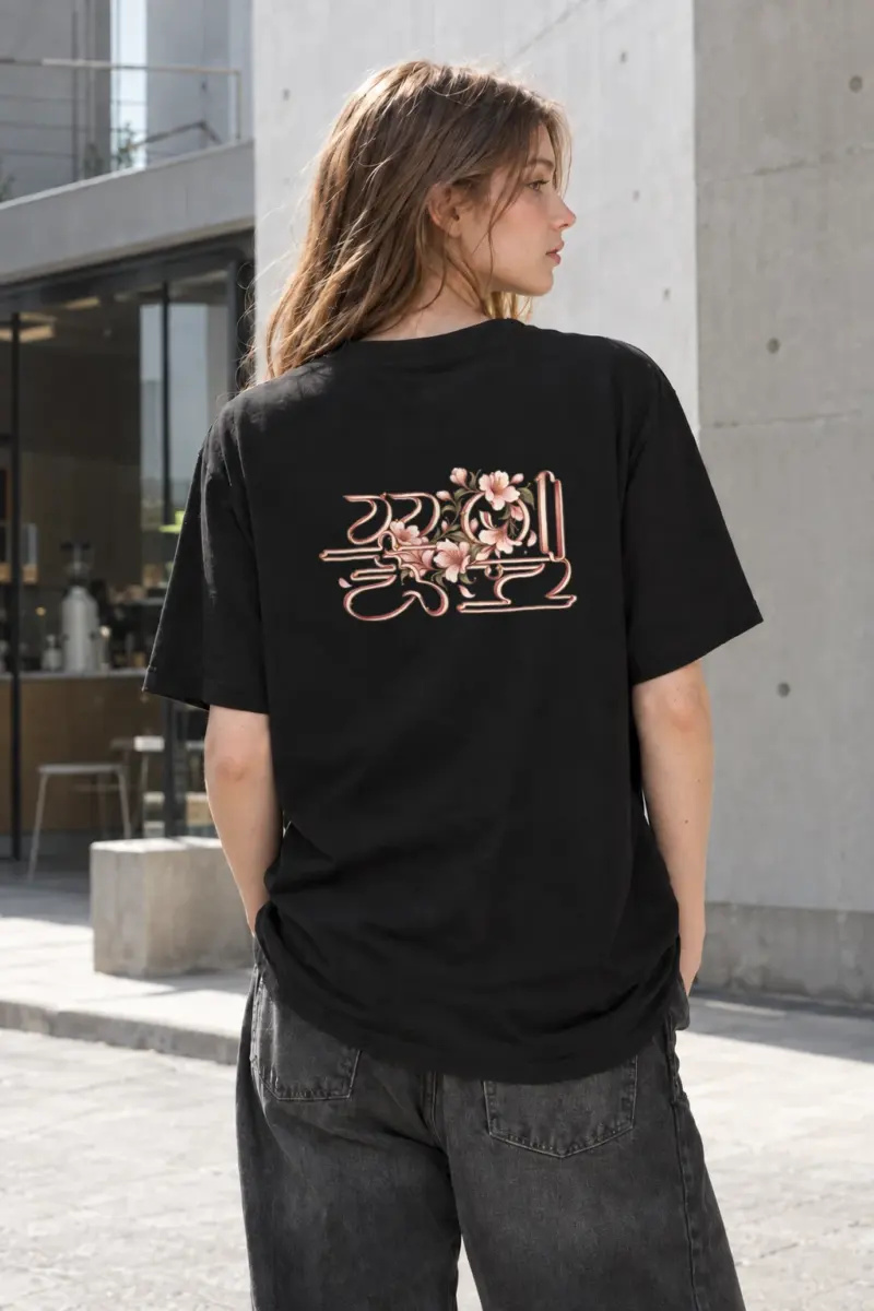 "Flower Road Wishes" Heavyweight Unisex Crewneck T-shirt | Gildan 5000