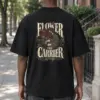 "Flower The Carrier" Men's Oversized Heavyweight Crewneck T-Shirt