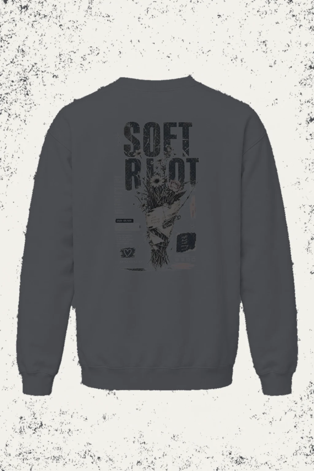 "Flowers After Midnight" Unisex Sponge Fleece Crewneck Sweatshirt | Bella + Canvas 3901