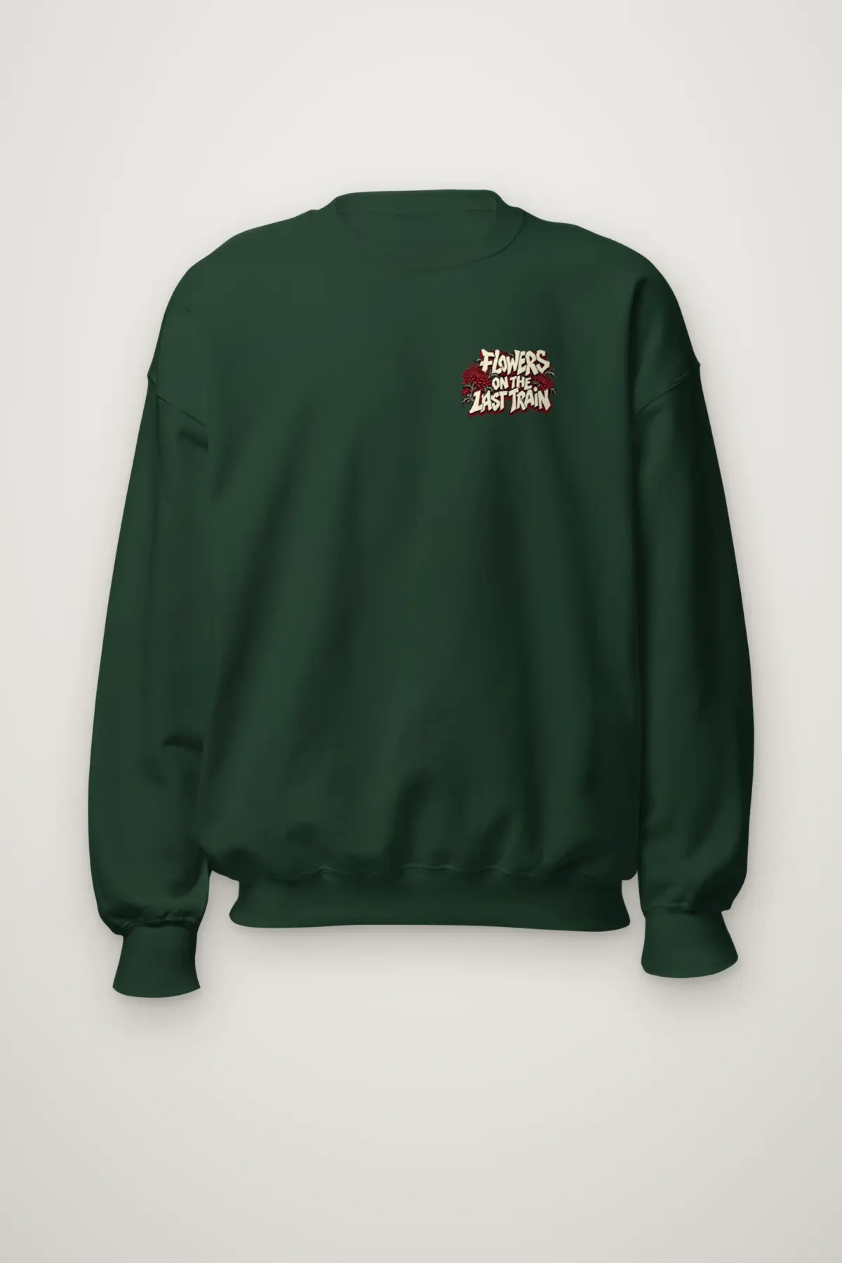 "Flowers On The Last Train New York" Heavy Blend Unisex Crewneck Sweatshirt