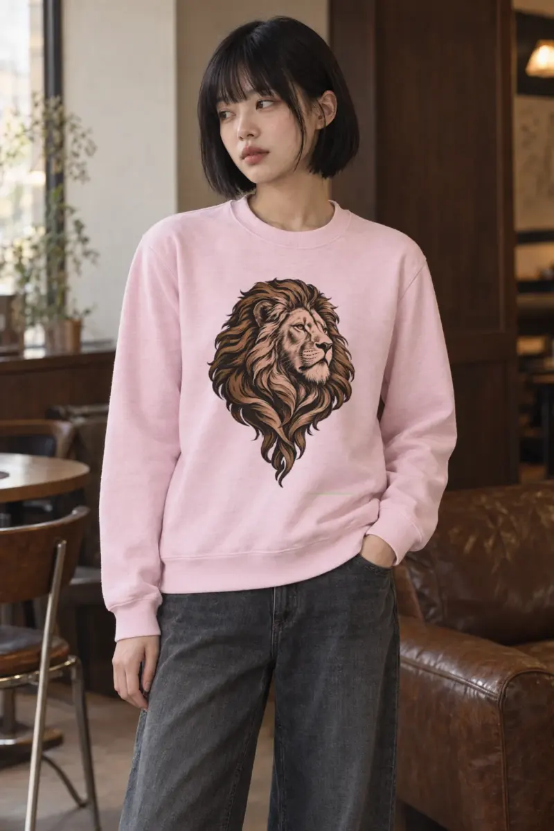 "Flowing Mane Lion" Heavy Blend Unisex Crewneck Sweatshirt | Gildan 18000