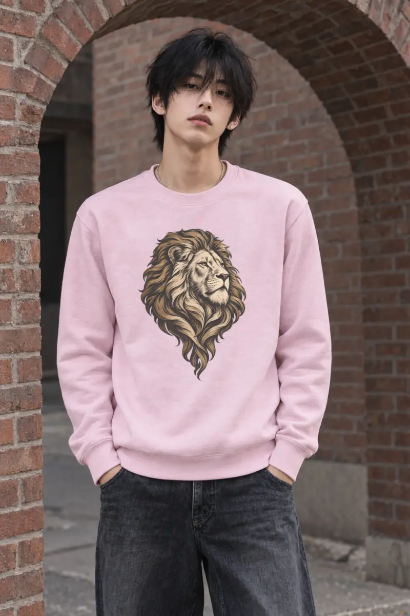 "Flowing Mane Lion" Heavy Blend Unisex Crewneck Sweatshirt