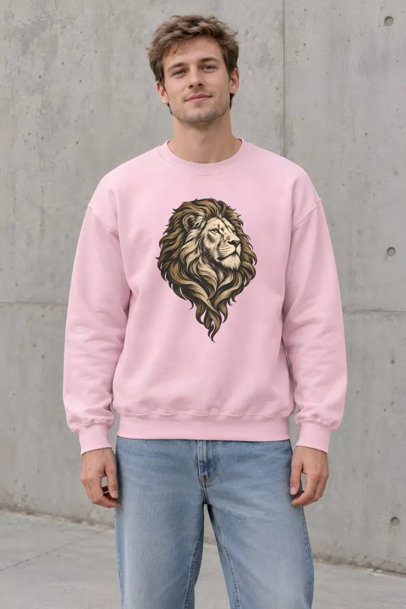 "Flowing Mane Lion" Heavy Blend Unisex Crewneck Sweatshirt
