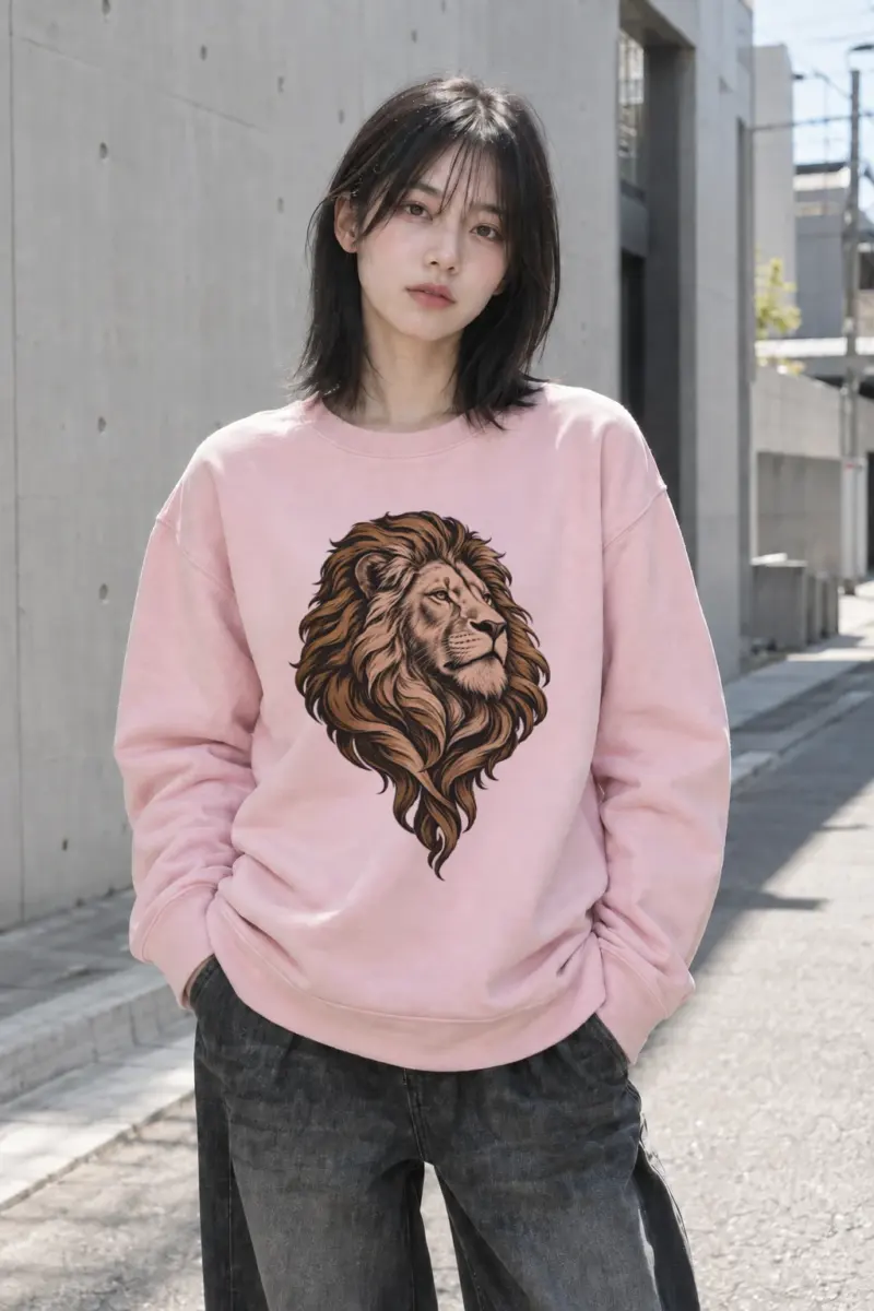 "Flowing Mane Lion" Heavy Blend Unisex Crewneck Sweatshirt | Gildan 18000