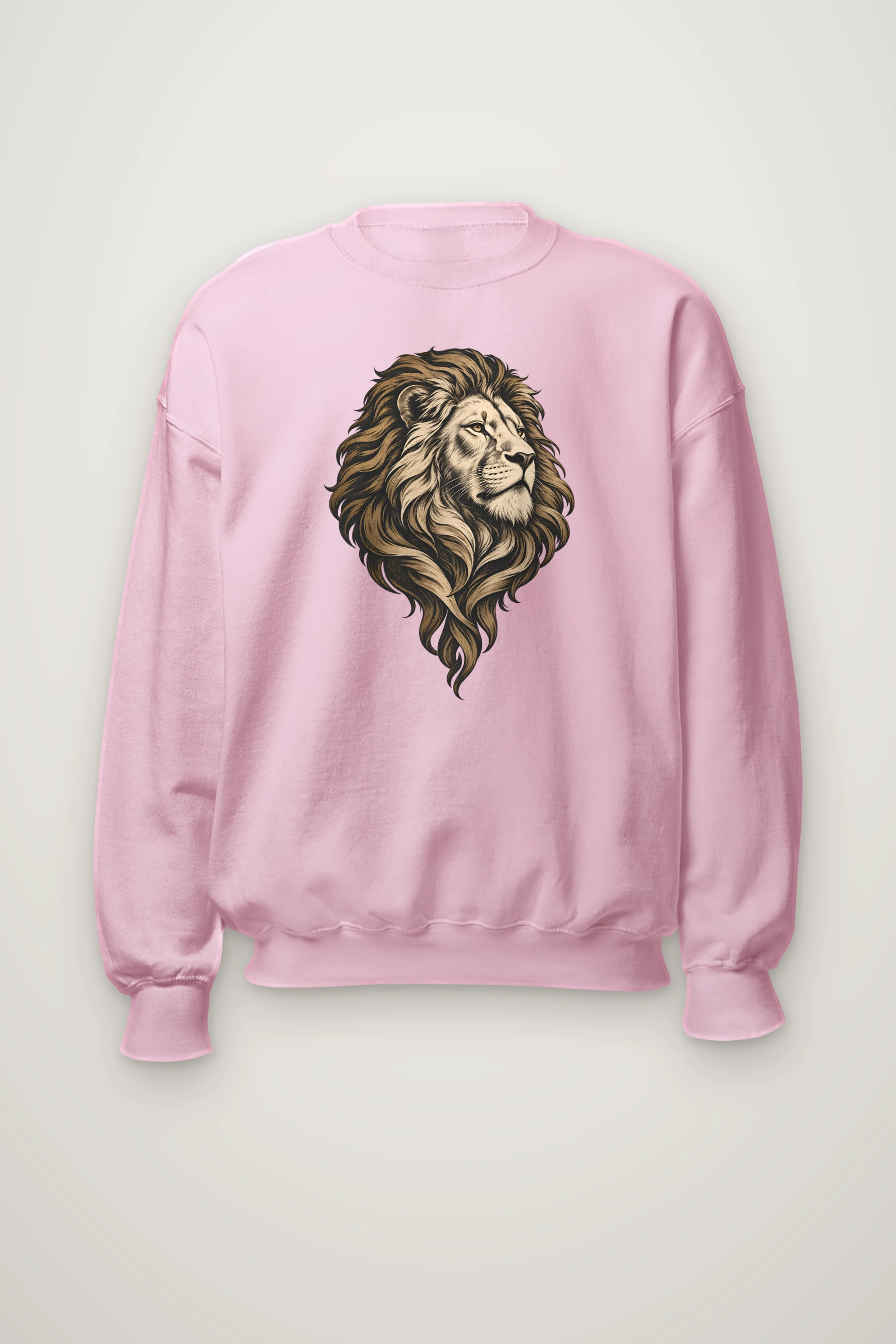 "Flowing Mane Lion" Heavy Blend Unisex Crewneck Sweatshirt