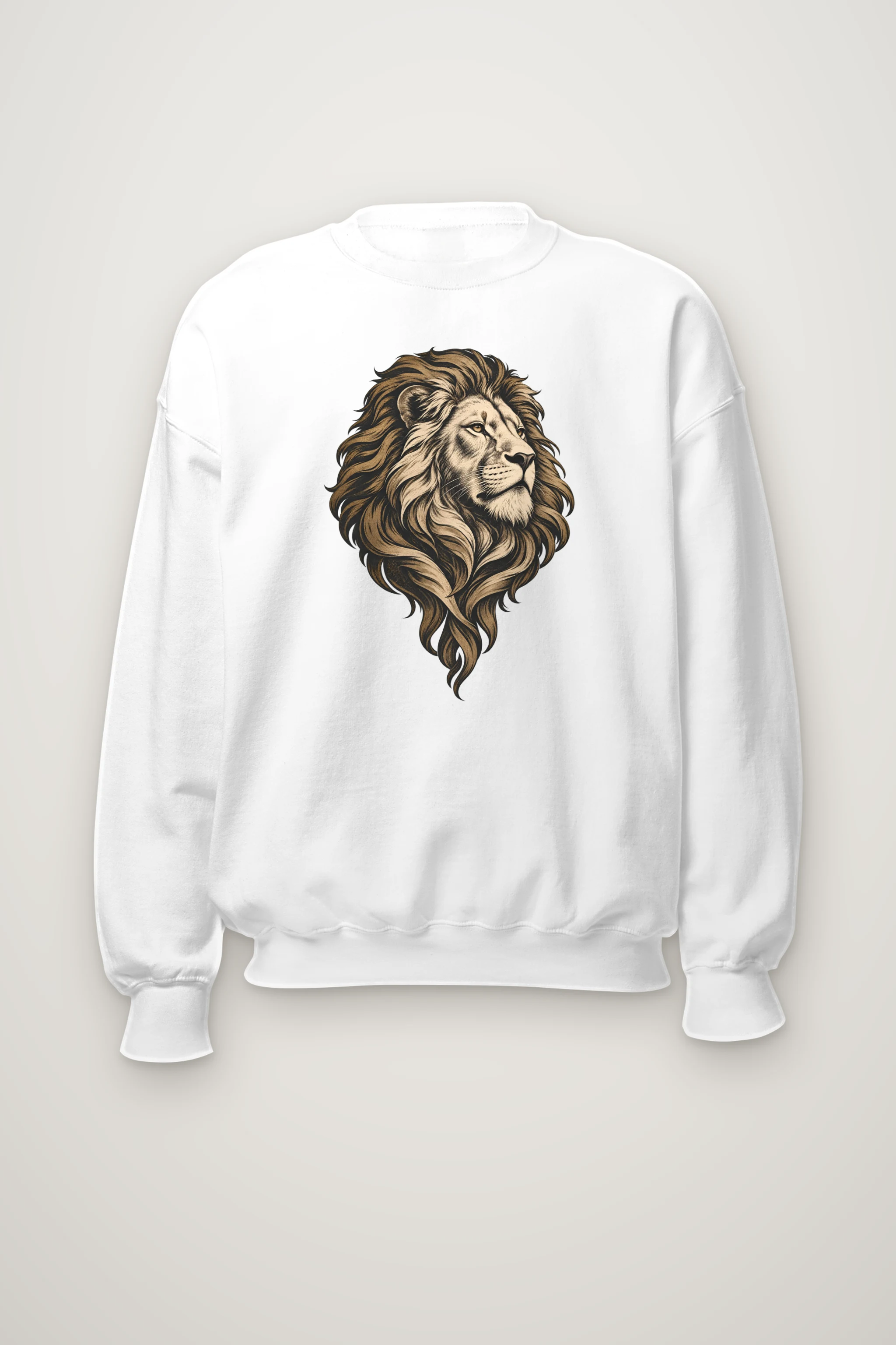 "Flowing Mane Lion" Heavy Blend Unisex Crewneck Sweatshirt