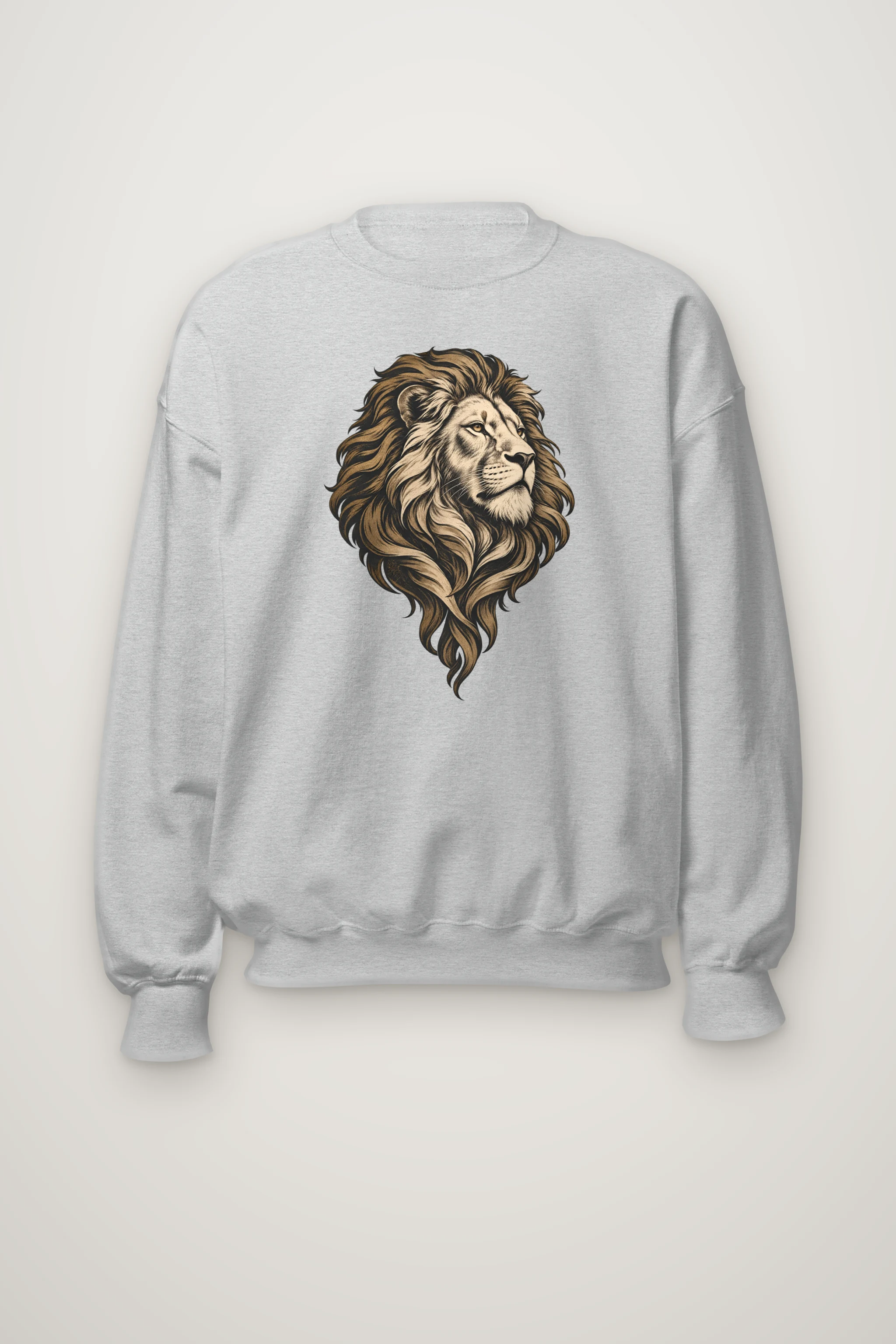 "Flowing Mane Lion" Heavy Blend Unisex Crewneck Sweatshirt