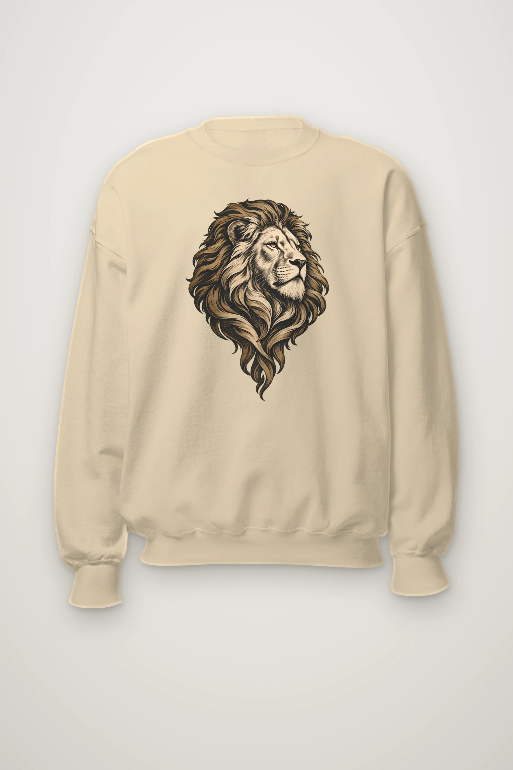 "Flowing Mane Lion" Heavy Blend Unisex Crewneck Sweatshirt