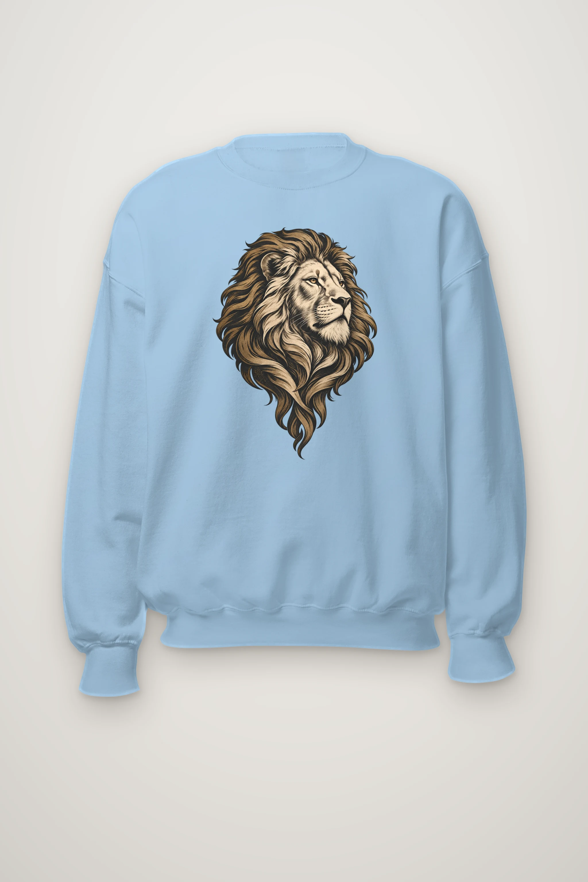 "Flowing Mane Lion" Heavy Blend Unisex Crewneck Sweatshirt