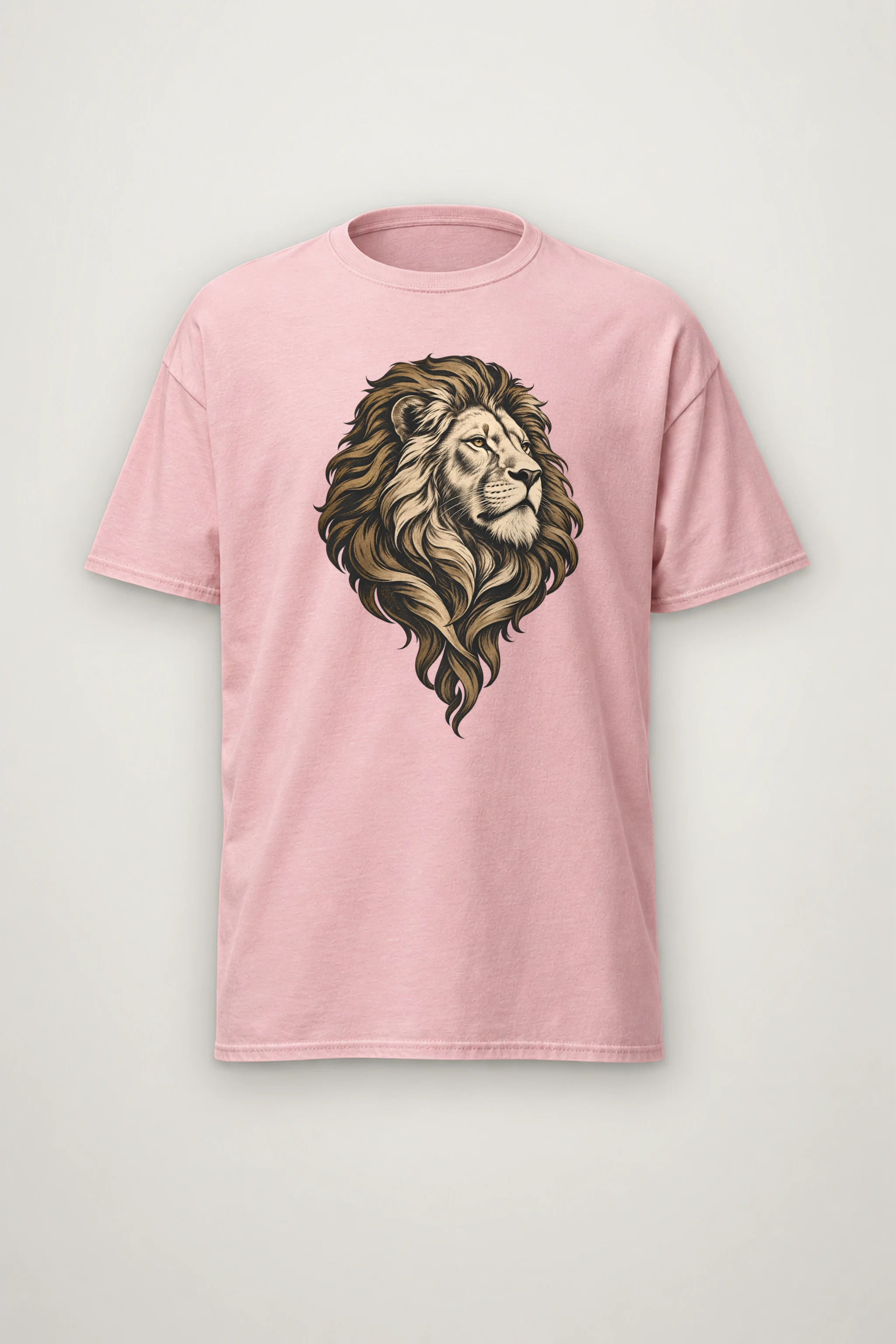 "Flowing Mane Lion" Heavyweight Unisex Crewneck T-shirt