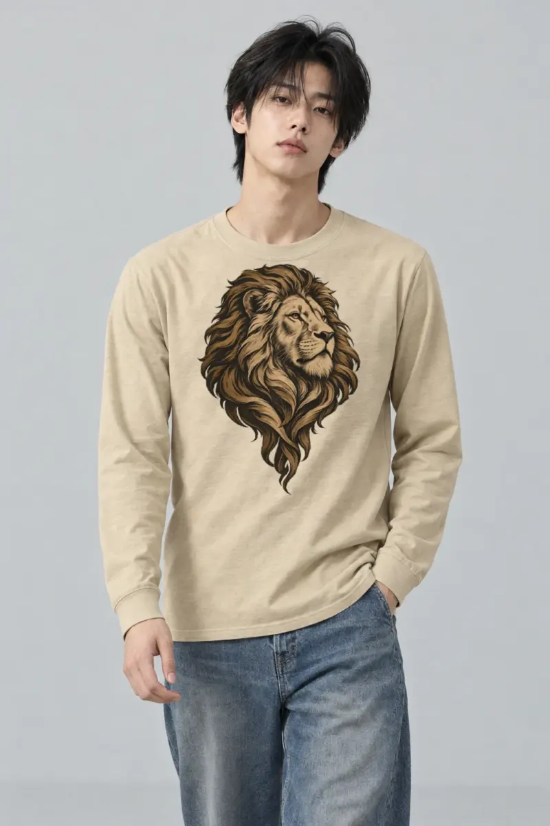 "Flowing Mane Lion" Unisex Longsleeve T-shirt