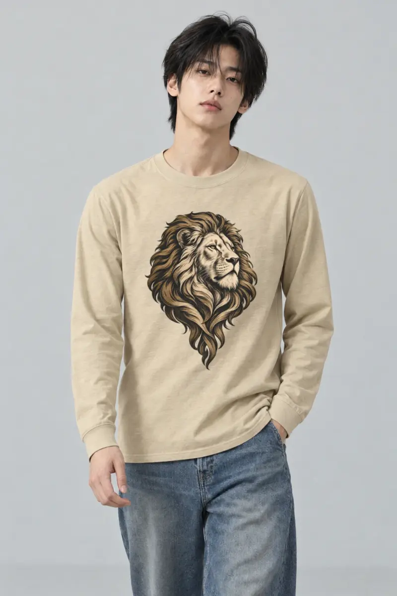 "Flowing Mane Lion" Unisex Longsleeve T-shirt