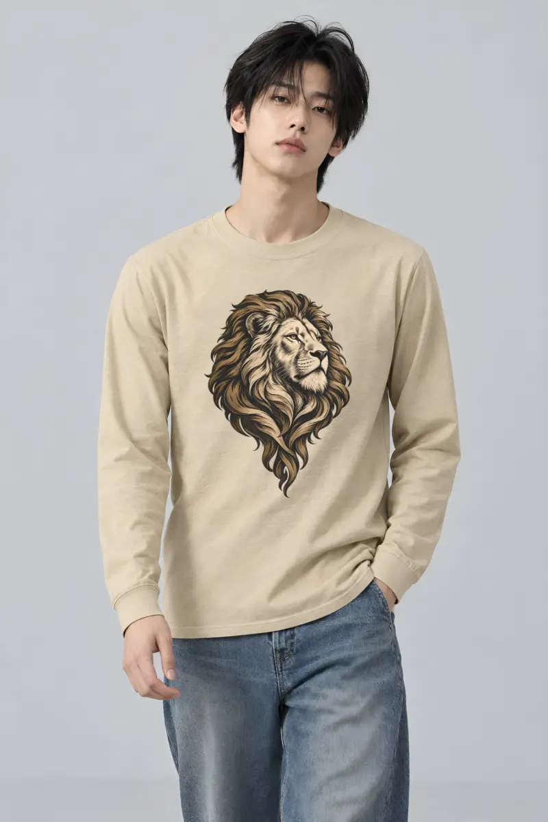 "Flowing Mane Lion" Unisex Longsleeve T-shirt