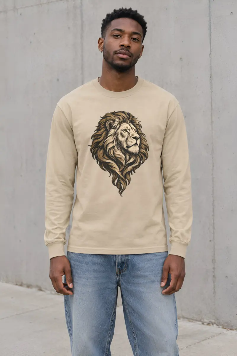 "Flowing Mane Lion" Unisex Longsleeve T-shirt