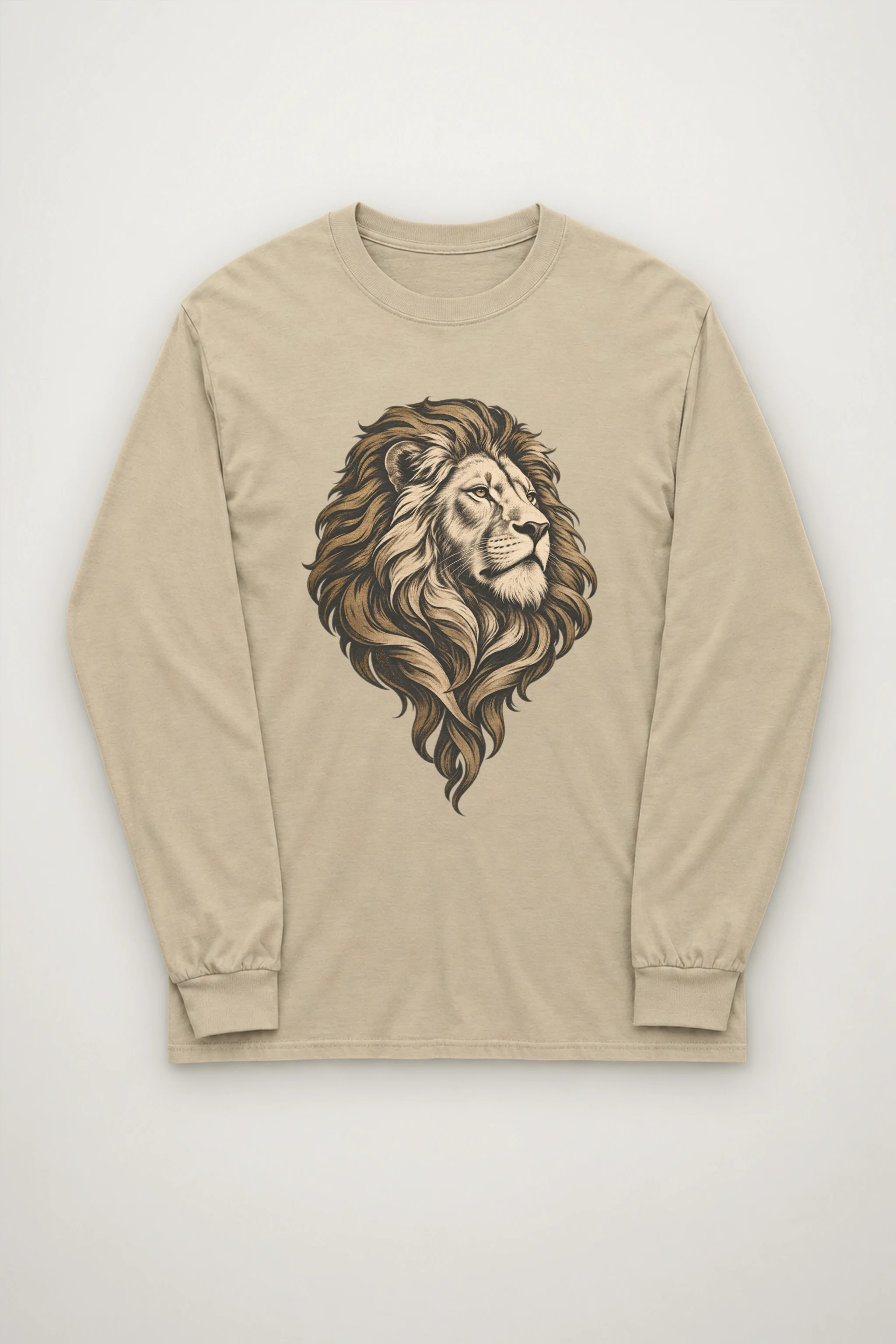 "Flowing Mane Lion" Unisex Longsleeve T-shirt
