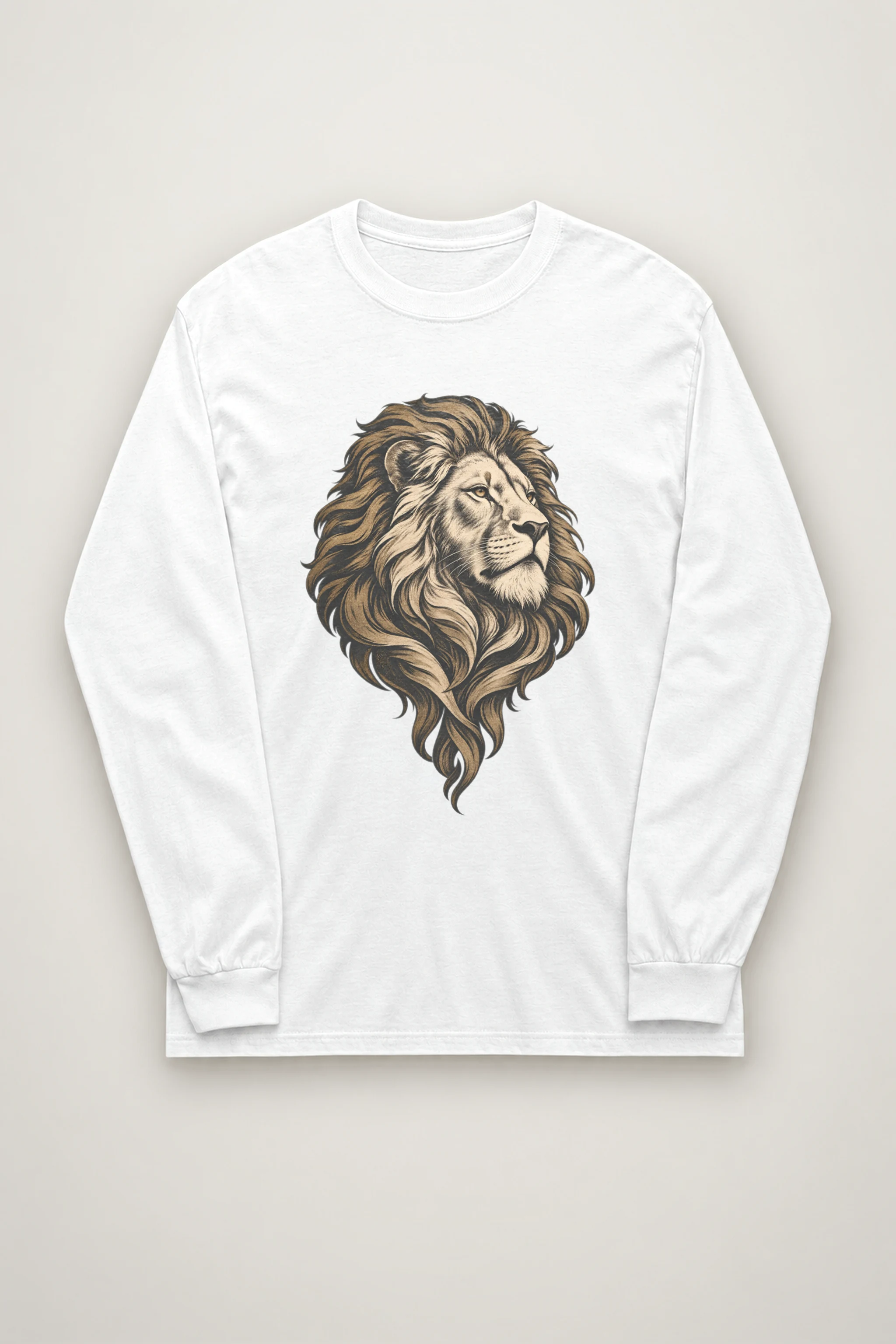 "Flowing Mane Lion" Unisex Longsleeve T-shirt