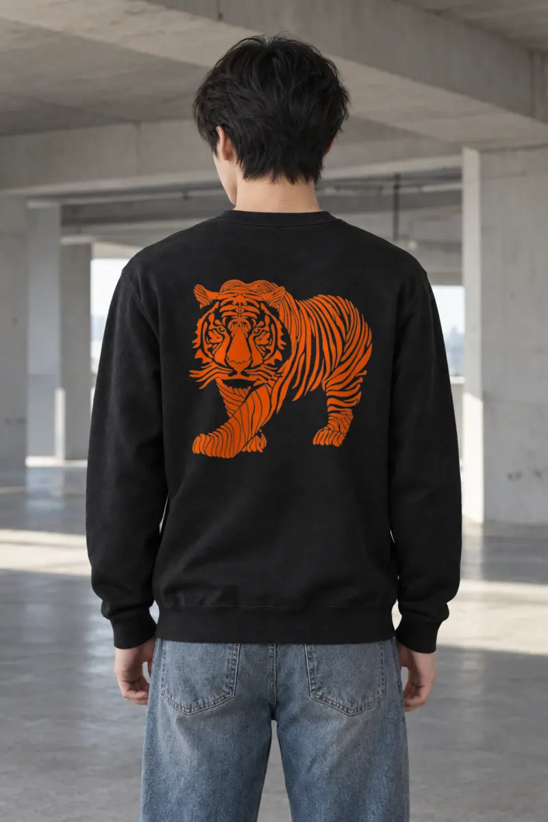 "Flowing Tiger Lines" Heavy Blend Unisex Crewneck Sweatshirt
