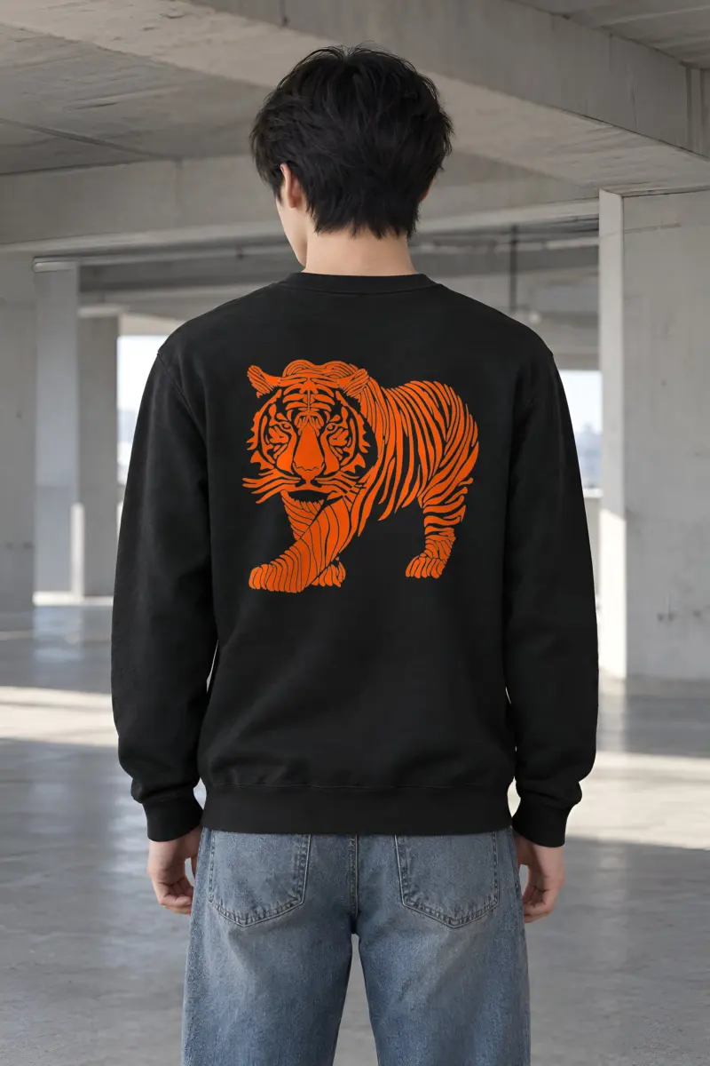 "Flowing Tiger Lines" Heavy Blend Unisex Crewneck Sweatshirt